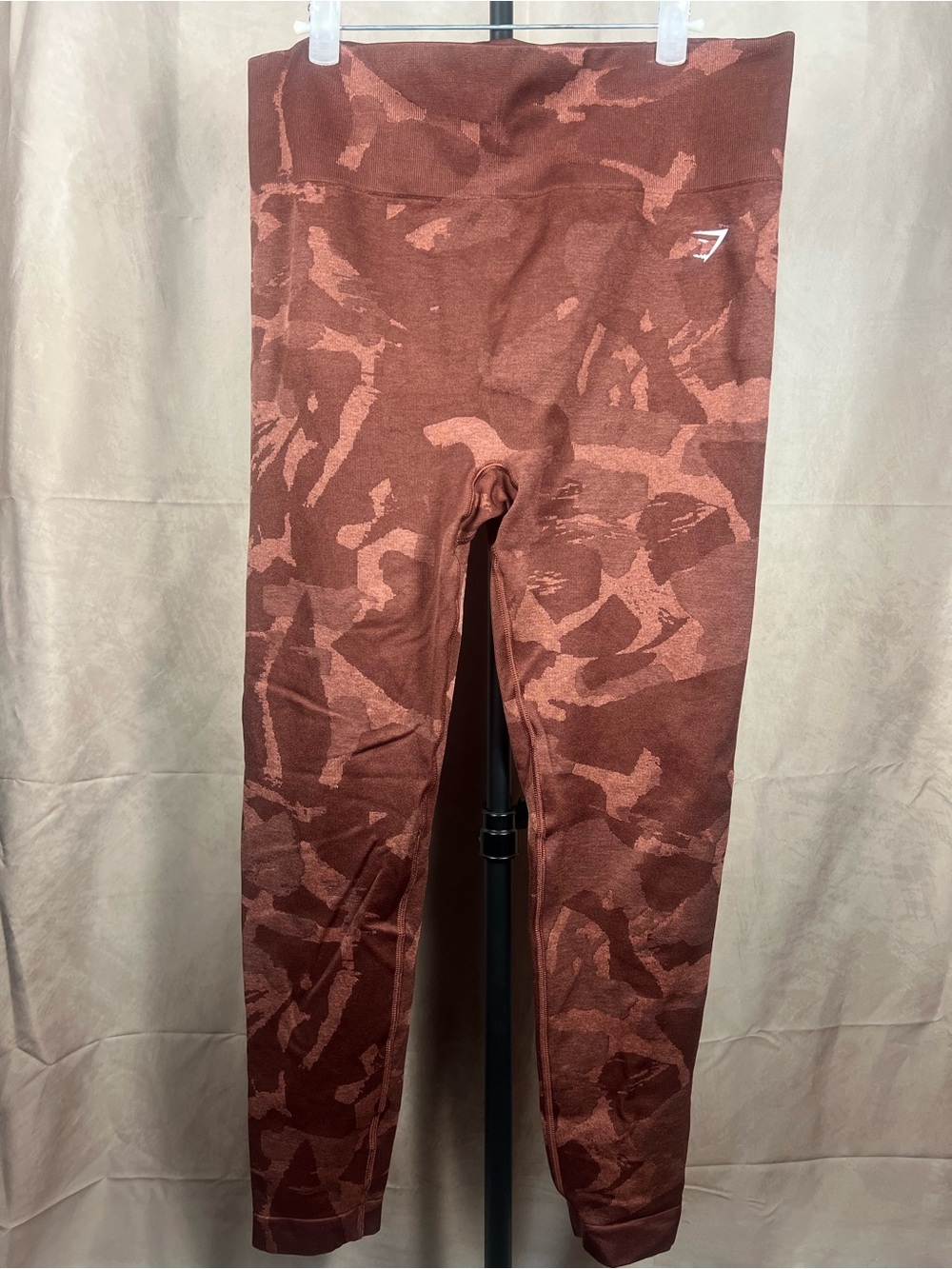 Gymshark Adapt Camo Seamless High Waisted Leggings Rust Brown